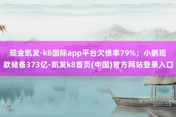 现金凯发·k8国际app平台欠债率79%；　　小鹏现款储备373亿-凯发k8首页(中国)官方网站登录入口